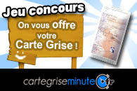 CarteGriseMinute.fr offre la carte grise !