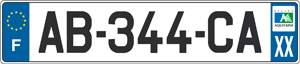 plaque d'immatriculation Aquitaine