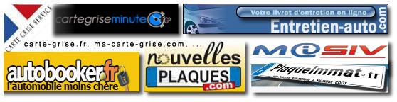 cartegriseminute.fr, nouvellesplaques.com, eplaque.fr, plaqueimmat.fr, tms misiv, autobooker.fr, cartegriseservice.com, mes-nouvelles-plaques.com