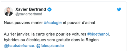 Twitt de Xavier Bertrand