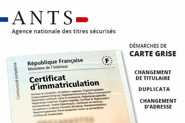 Démarche ANTS devenue France Titres pour faire sa carte grise