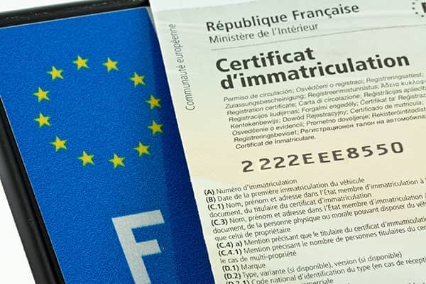 Certificat provisoire d'immatriculation CPI ou CPI WW avant carte grise définitive