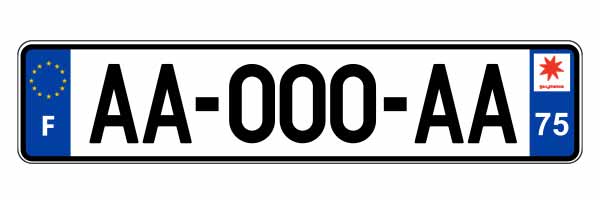 Plaques d'immatriculation au format SIV et demande de carte grise