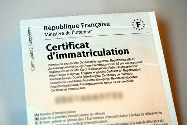 Changement propriétaire carte grise